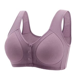 Bust Minimizer Bra 2X Snap Front Purple 2666-BV
